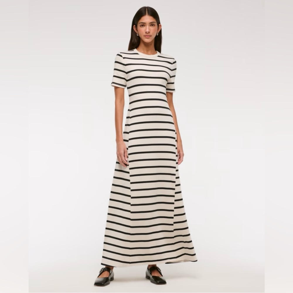 Abercrombie & Fitch striped maxi t-shirt dress